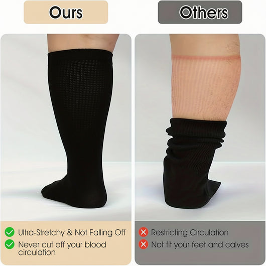 2 Pairs Extra Wide Socks for Swollen Feet